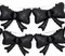 6 Pieces Bow Balloons, Black Matte Metallic Foil Bow Balloon for Men Women Boys Girls Bowtie Theme Birthday Party, Wedding Bridal Shower, Black Party Decorations, Balloon Garland Accessories